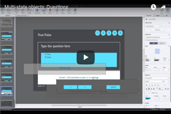 Using Multi-state objects with Questions in Adobe Captivate 9