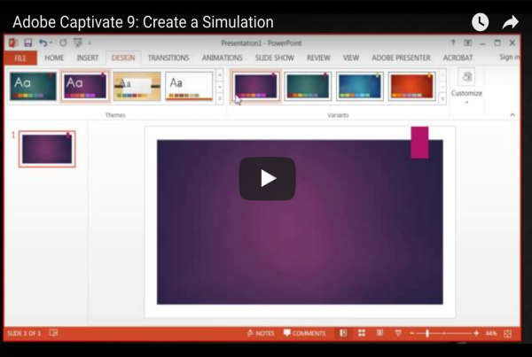 Creating a Simulation in Adobe Captivate 9