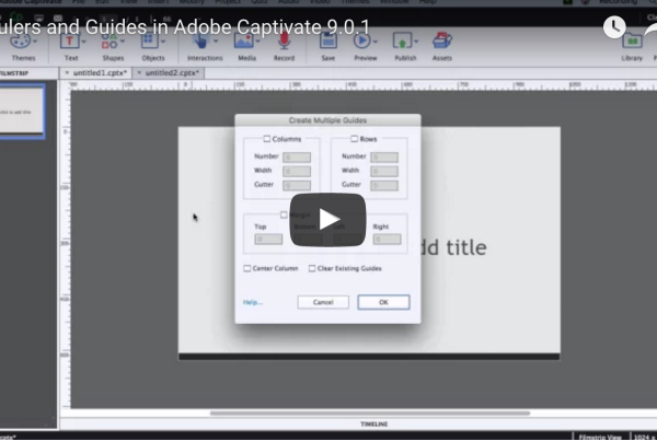 Rulers guides Adobe Captivate